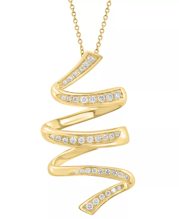 Ожерелье с подвеской в виде спирали с бриллиантами, 18 дюймов (1/2 карата) из 14-каратного золота Effy Collection, gold
Ожерелье с подвеской в виде спирали с бриллиантами, 18 дюймов (1/2 карата) из 14-каратного золота Effy Collection, gold