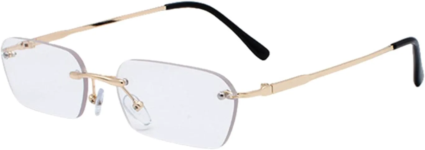 Модные женские солнцезащитные очки без оправы в винтажном стиле с прозрачными линзами, прямоугольной формы, защита от УФ-излучения UV400 VVTWSSW, C6 Gold-clear
Модные женские солнцезащитные очки без оправы в винтажном стиле с прозрачными линзами, прямоугольной формы, защита от УФ-излучения UV400 VVTWSSW, C6 Gold-clear