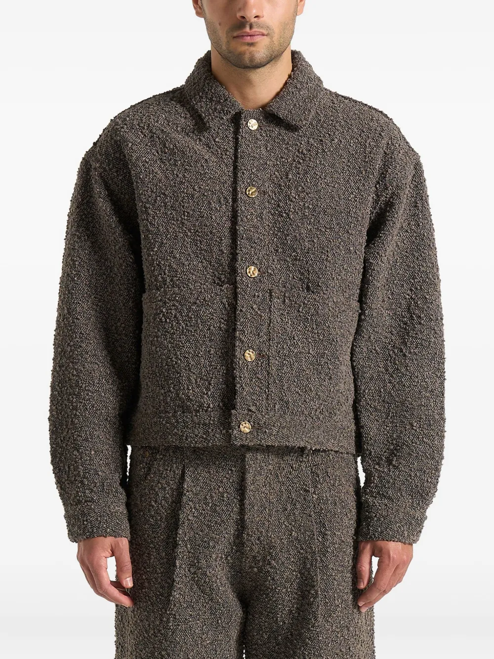 Куртка-рубашка Damien из букле со складками на спине Manière De Voir, коричневый
Куртка-рубашка Damien из букле со складками на спине Manière De Voir, коричневый