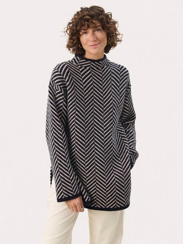 Шерстяной джемпер leana в насыщенную елочку Part Two, темно-синий/разноцветный
Шерстяной джемпер leana в насыщенную елочку Part Two, темно-синий/разноцветный