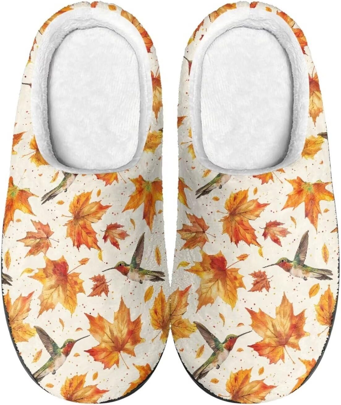 Мягкие теплые тапочки с противоскользящей подошвой для дома и улицы, домашние тапочки с закрытым носком, пушистые тапочки для женщин и мужчин Creamic, Hummingbird Maple Leaf
Мягкие теплые тапочки с противоскользящей подошвой для дома и улицы, домашние тапочки с закрытым носком, пушистые тапочки для женщин и мужчин Creamic, Hummingbird Maple Leaf
