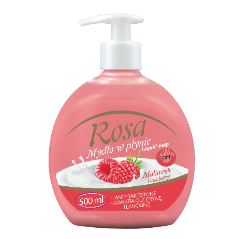 Rosa, Антибактериальное жидкое мыло, малина, 500 мл
Rosa, Антибактериальное жидкое мыло, малина, 500 мл