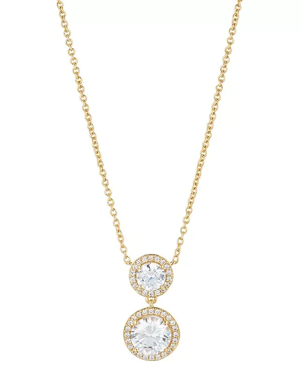 Ожерелье с подвеской в виде круглого ореола из кубического циркония золотистого оттенка, 16 дюймов + 2 дюйма, создано для Macy's. Eliot Danori, gold
Ожерелье с подвеской в виде круглого ореола из кубического циркония золотистого оттенка, 16 дюймов + 2 дюйма, создано для Macy's. Eliot Danori, gold