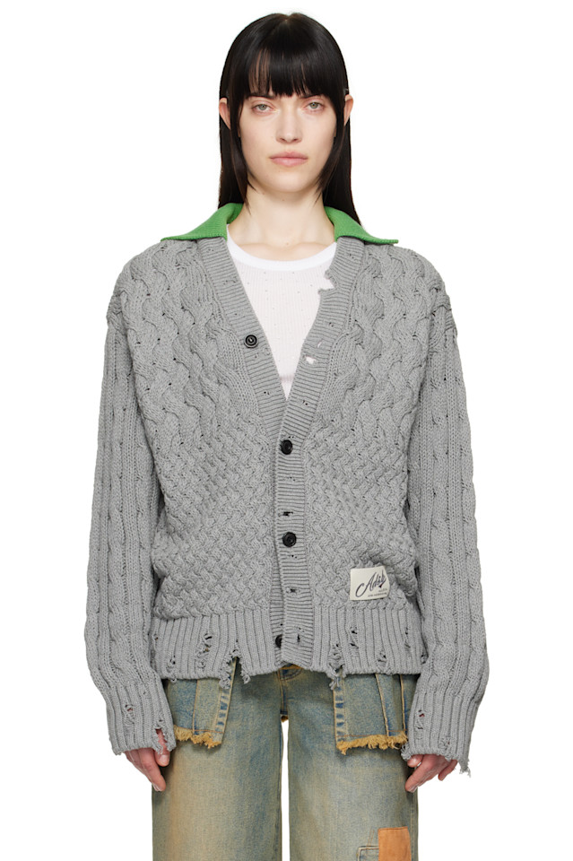 Зеленый кардиган с V-образным вырезом Andersson Bell, серый
Зеленый кардиган с V-образным вырезом Andersson Bell, серый