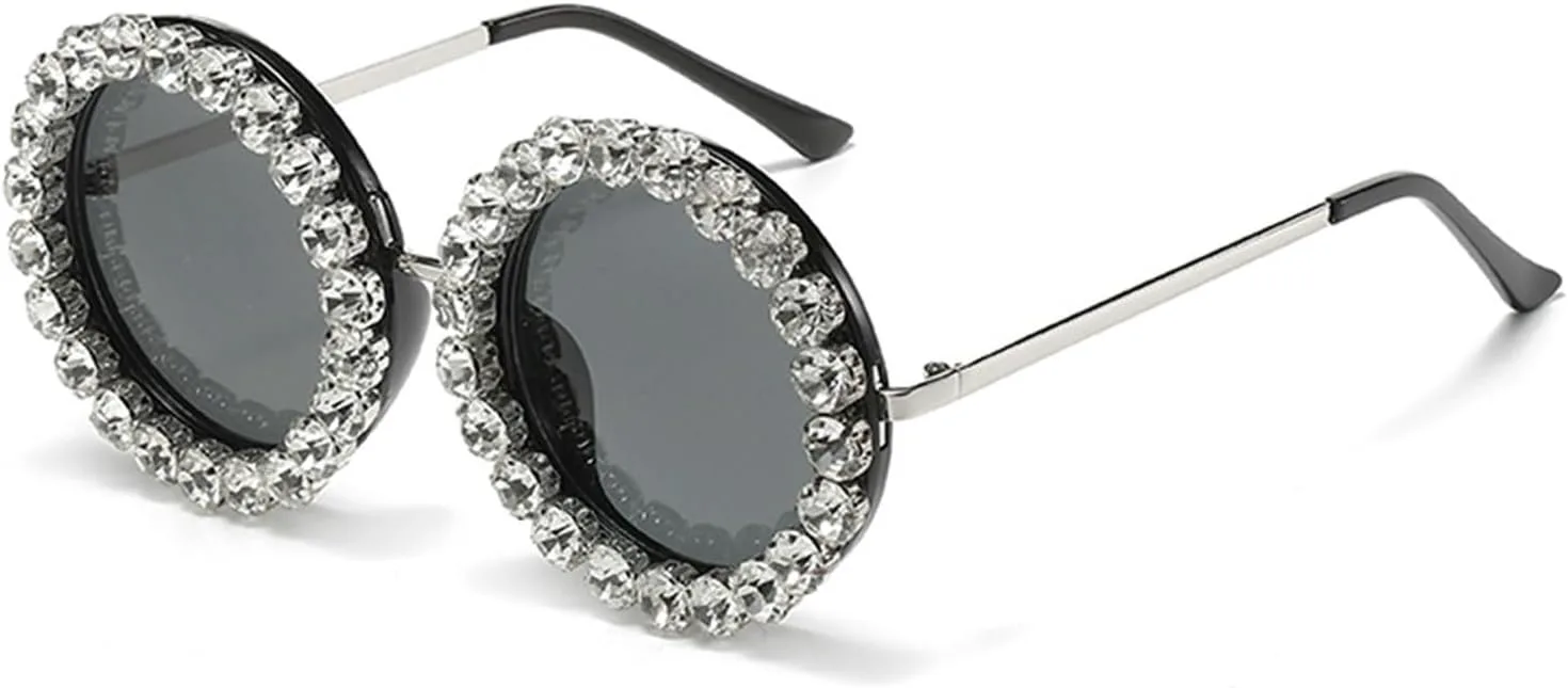 Willochra Милые круглые солнцезащитные очки со стразами для женщин, модные, с бриллиантовым блеском, для вечеринки, хрустальные солнцезащитные очки, White
Willochra Милые круглые солнцезащитные очки со стразами для женщин, модные, с бриллиантовым блеском, для вечеринки, хрустальные солнцезащитные очки, White