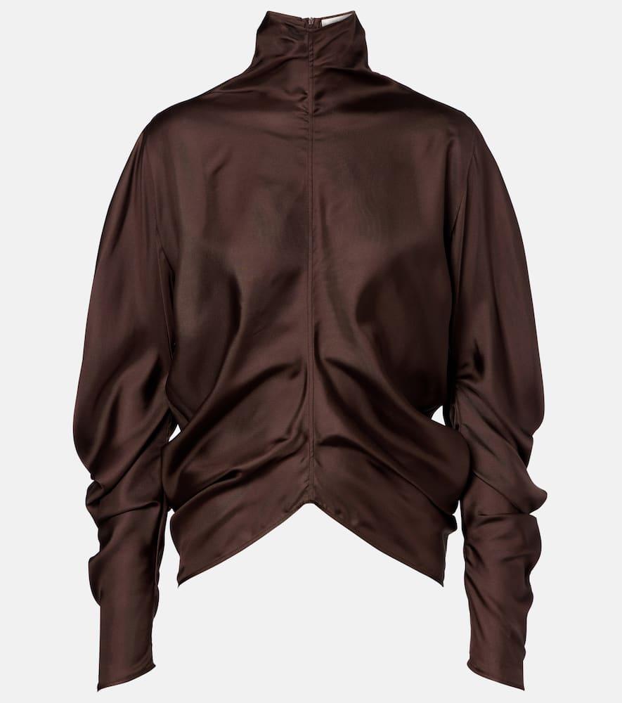 Шелковая блузка Miles с драпировкой The Row, Taupe
Шелковая блузка Miles с драпировкой The Row, Taupe