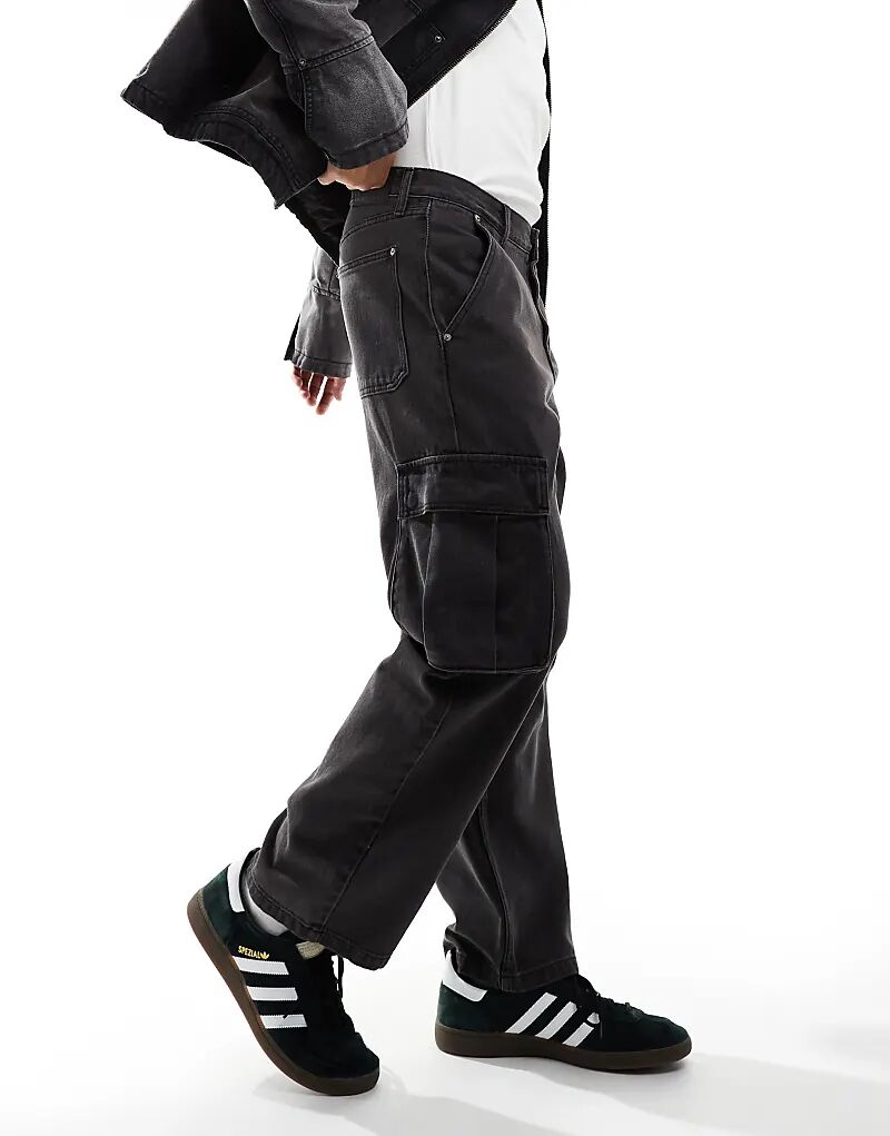 Широкие брюки-карго Pacsun с накладными карманами черного цвета
Широкие брюки-карго Pacsun с накладными карманами черного цвета