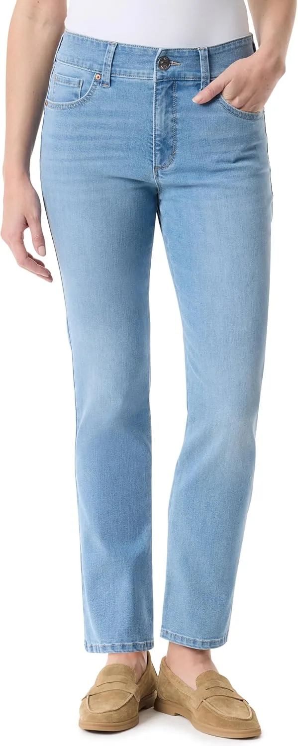 Женские джинсы Gloria Vanderbilt с застежкой-молнией спереди и прямыми штанинами
Женские джинсы Gloria Vanderbilt с застежкой-молнией спереди и прямыми штанинами