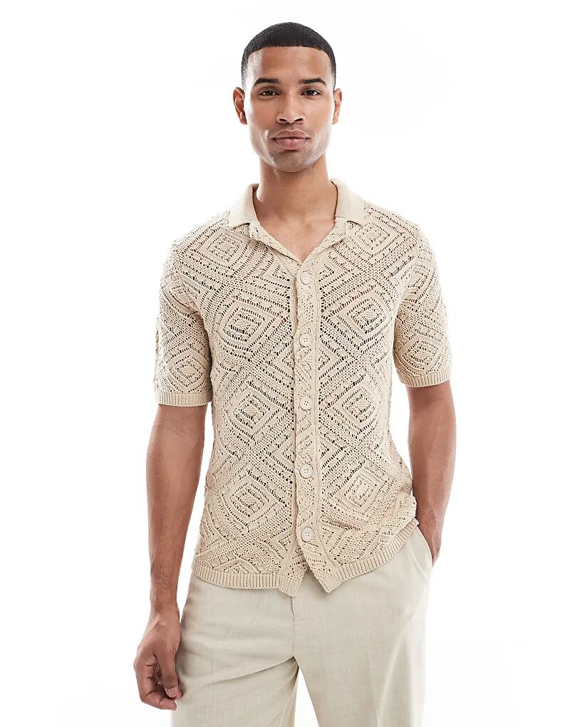 Рубашка ONLY & SONS открытого кроя бежевого цвета
Рубашка ONLY & SONS открытого кроя бежевого цвета