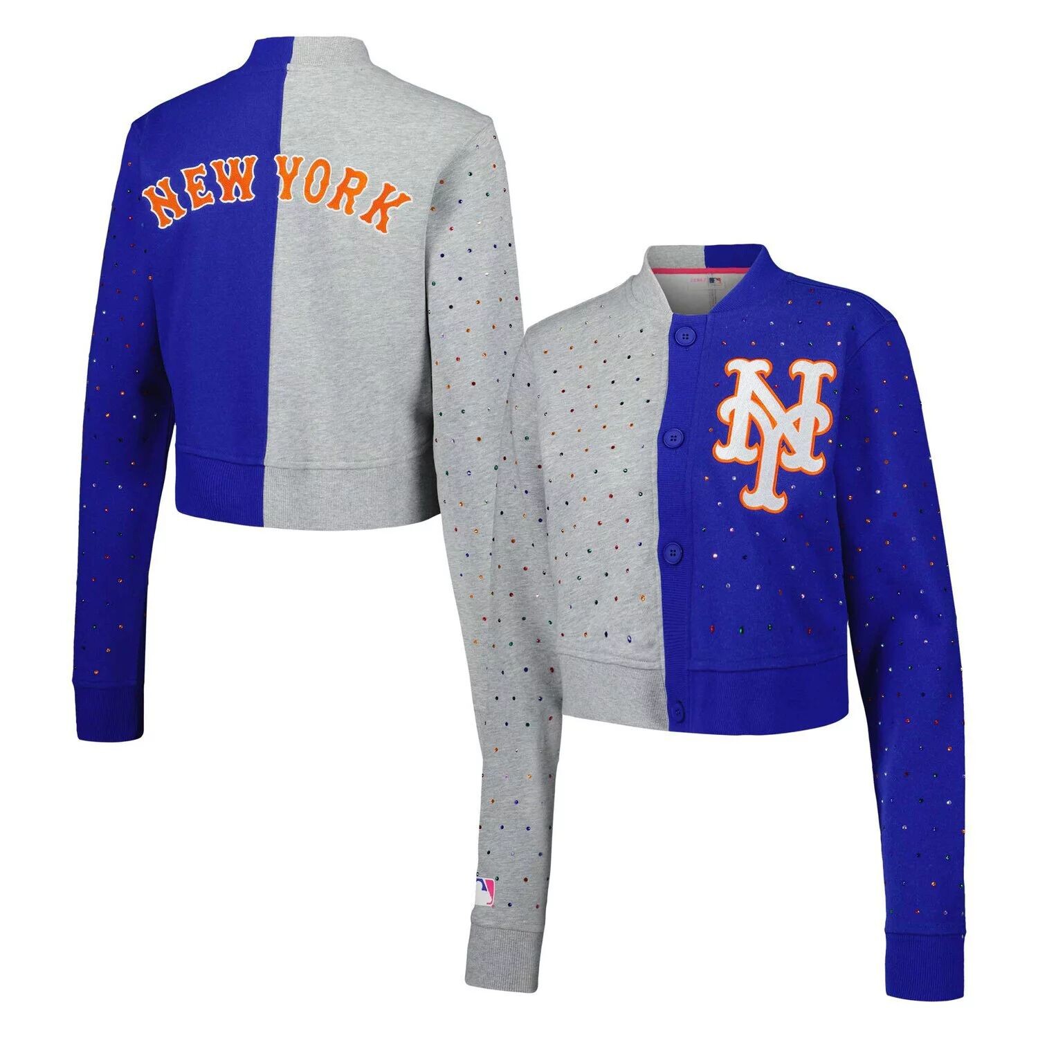 Женский укороченный кардиган на пуговицах серого/королевского цвета New York Mets, Серый, Женский укороченный кардиган на пуговицах серого/королевского цвета New York Mets
Женский укороченный кардиган на пуговицах серого/королевского цвета New York Mets, Серый, Женский укороченный кардиган на пуговицах серого/королевского цвета New York Mets