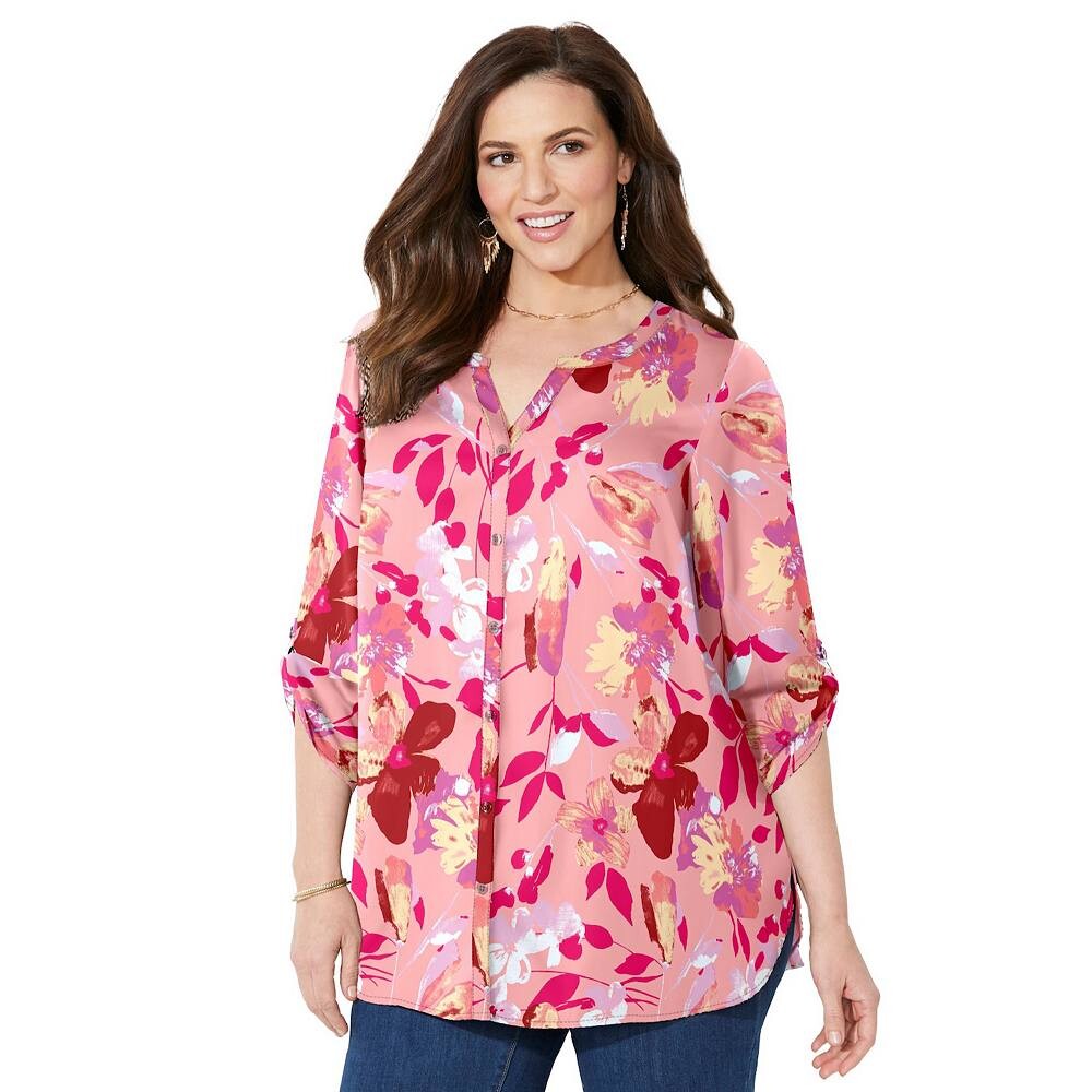 Женская блузка размера плюс Breezeway из жоржетаCatherines, цвет Sweet Coral Floral
Женская блузка размера плюс Breezeway из жоржетаCatherines, цвет Sweet Coral Floral