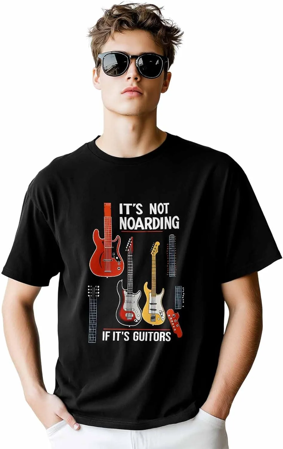 Футболка мужская с гитарой, Cotton, короткий рукав, красный и желтый CosyBright
Футболка мужская с гитарой, Cotton, короткий рукав, красный и желтый CosyBright