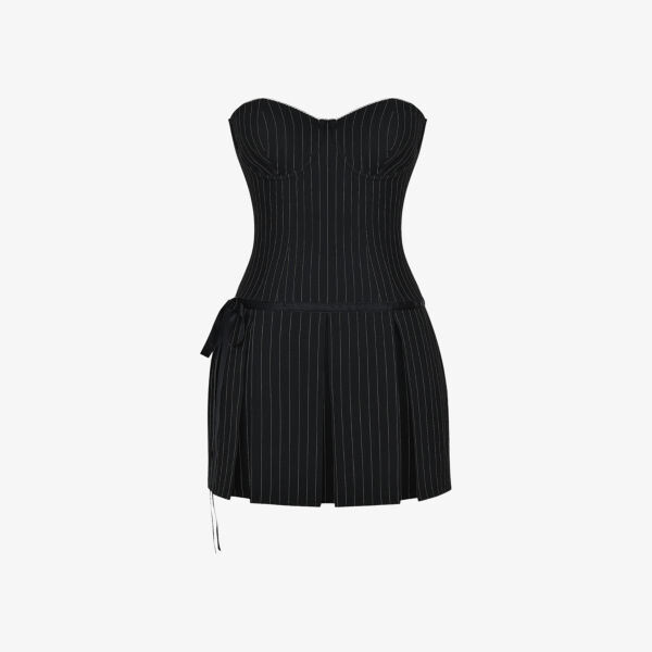 Мини-Платье без бретелек в тонкую полоску из эластичной ткани Mistress Rocks, черный
Мини-Платье без бретелек в тонкую полоску из эластичной ткани Mistress Rocks, черный