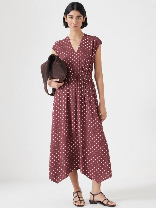 Макси-платье с носовым платком в горошек от klara HUSH, темно-красный
Макси-платье с носовым платком в горошек от klara HUSH, темно-красный