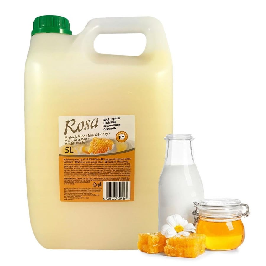 Rosa, Крем-мыло жидкое эффективное молоко и мед, 5 л
Rosa, Крем-мыло жидкое эффективное молоко и мед, 5 л