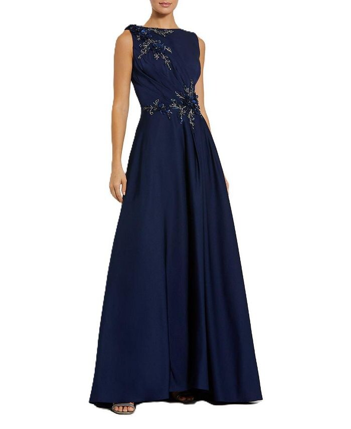 Платье А-силуэта без рукавов Mac Duggal с аппликацией, синий
Платье А-силуэта без рукавов Mac Duggal с аппликацией, синий