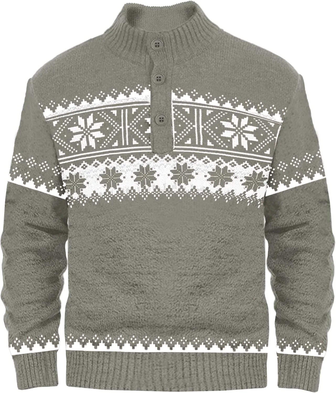 Мужской рождественский свитер AOBUTE с пуговицами и снежинками
Мужской рождественский свитер AOBUTE с пуговицами и снежинками