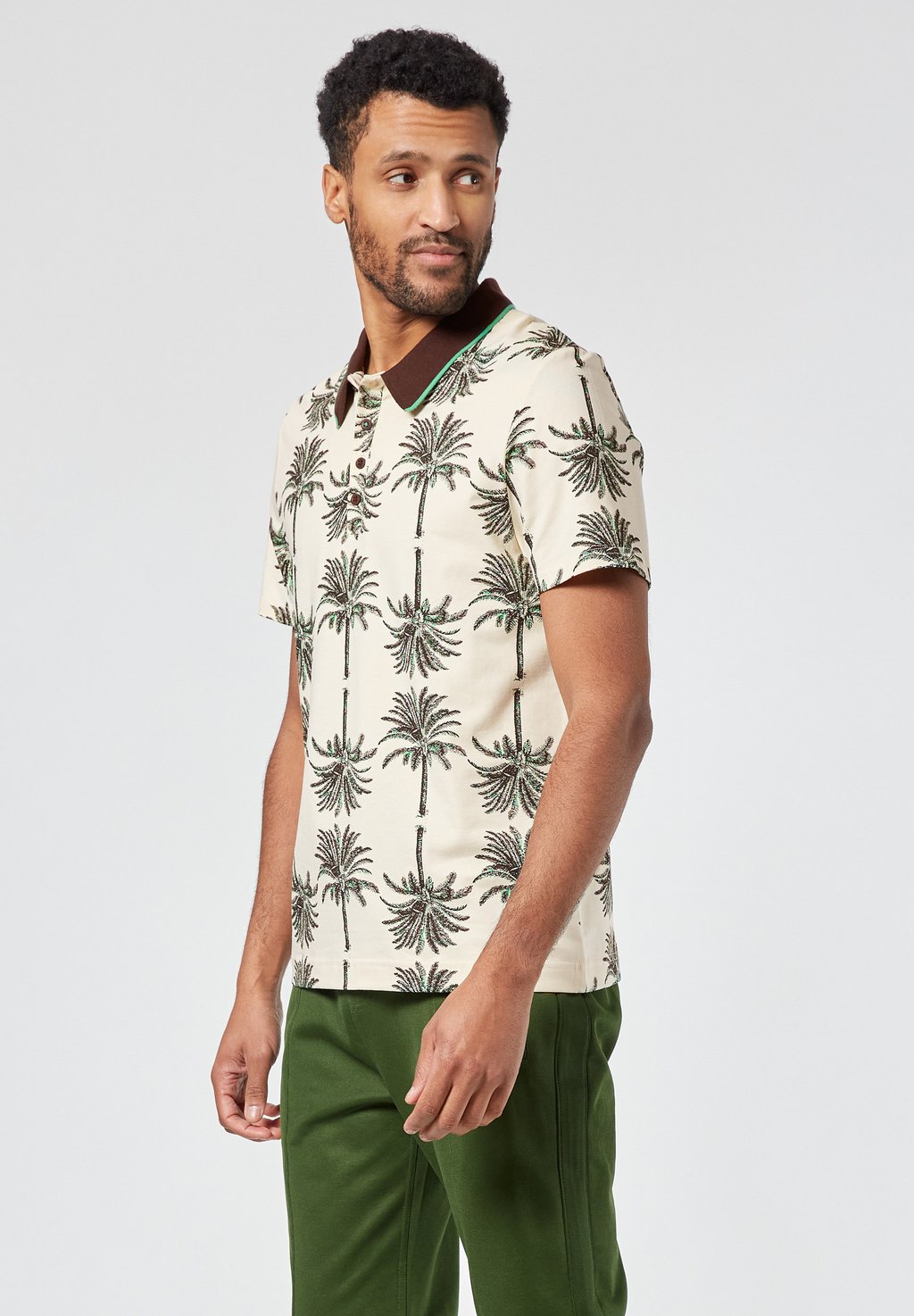 Рубашка поло NEW WAY - WITH PRINT 4funkyflavours, песочный 
Рубашка поло NEW WAY - WITH PRINT 4funkyflavours, песочный