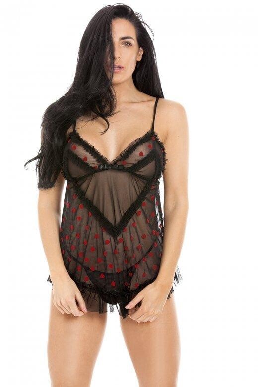 Соблазнительная сетчатая куколка с сердечками Camille, черный
Соблазнительная сетчатая куколка с сердечками Camille, черный