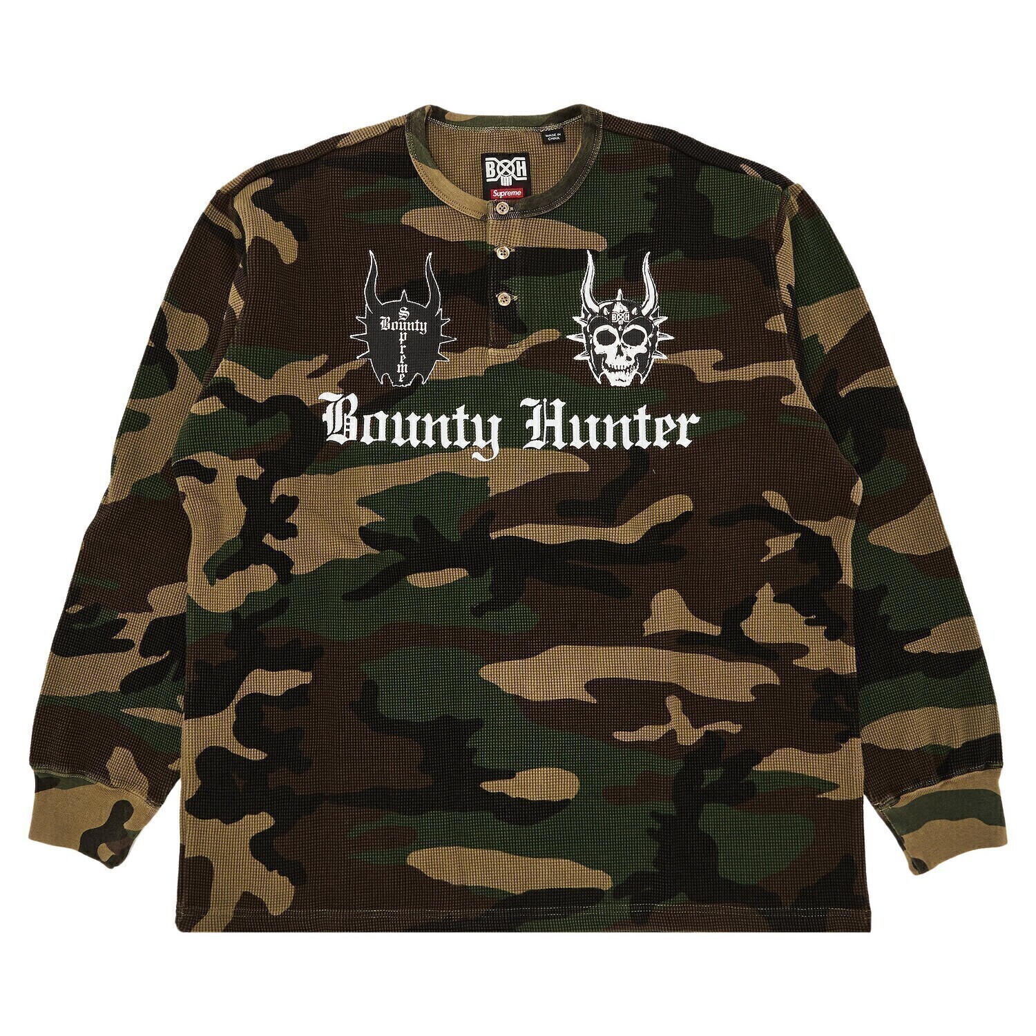 Термальный топ Henley с длинными рукавами Supreme x Bounty Hunter, Woodland Camo
Термальный топ Henley с длинными рукавами Supreme x Bounty Hunter, Woodland Camo