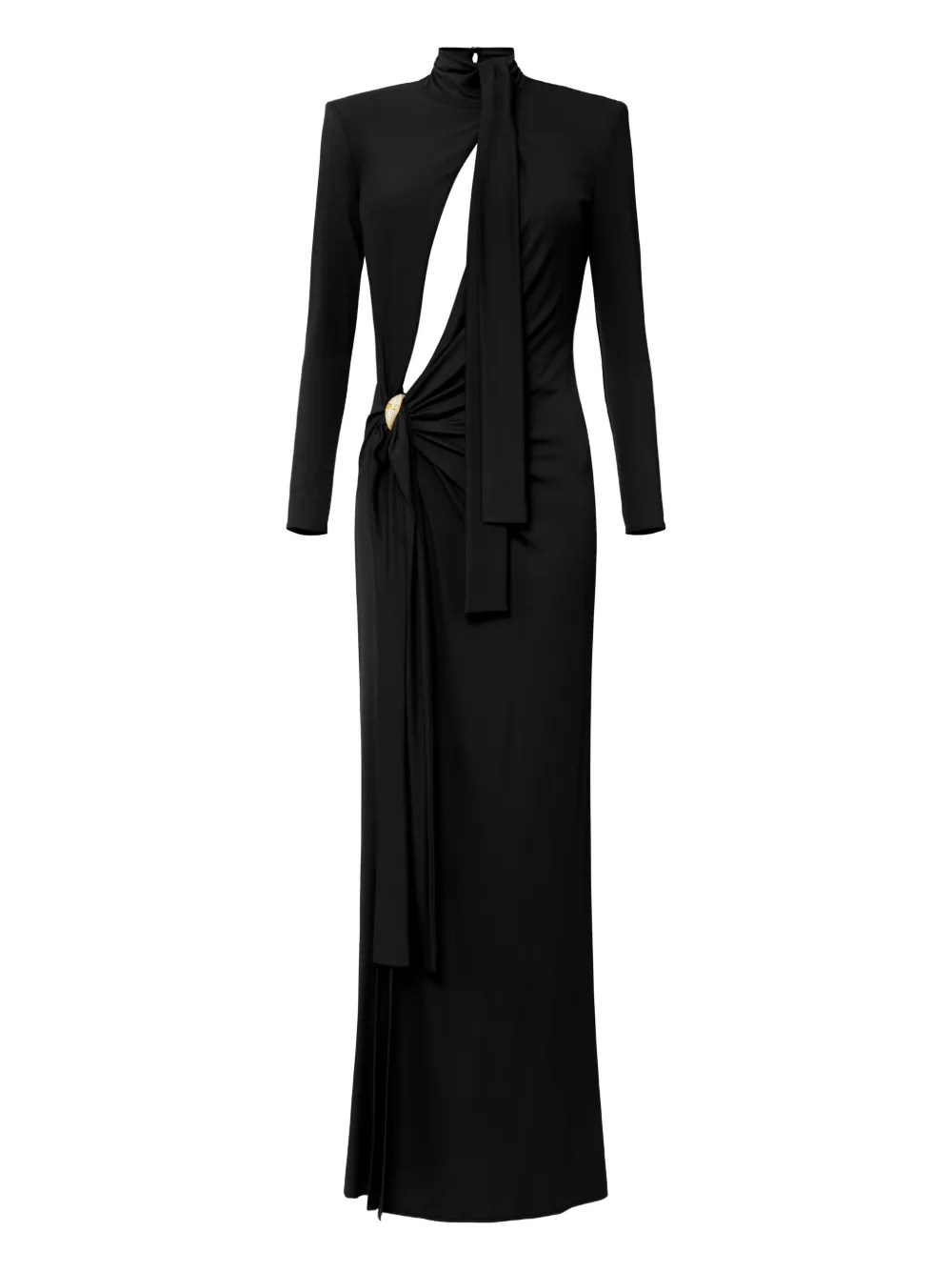 Вечернее платье макси с разрезом и узлом Elisabetta Franchi, черный
Вечернее платье макси с разрезом и узлом Elisabetta Franchi, черный