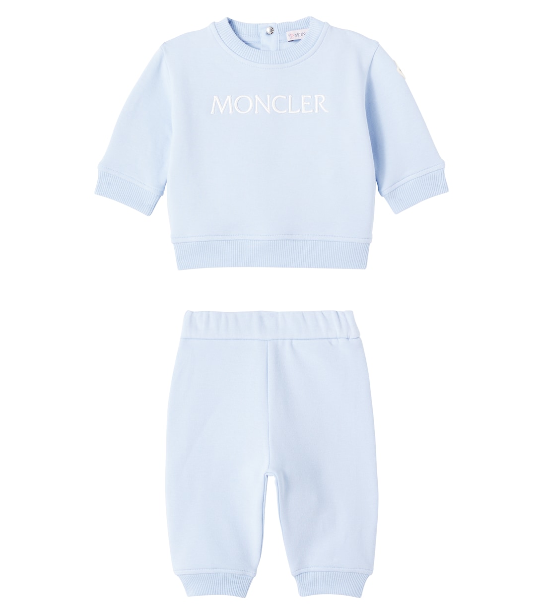 Комплект из детской хлопковой флисовой кофты и спортивных штанов Moncler Enfant, светло-синий
Комплект из детской хлопковой флисовой кофты и спортивных штанов Moncler Enfant, светло-синий