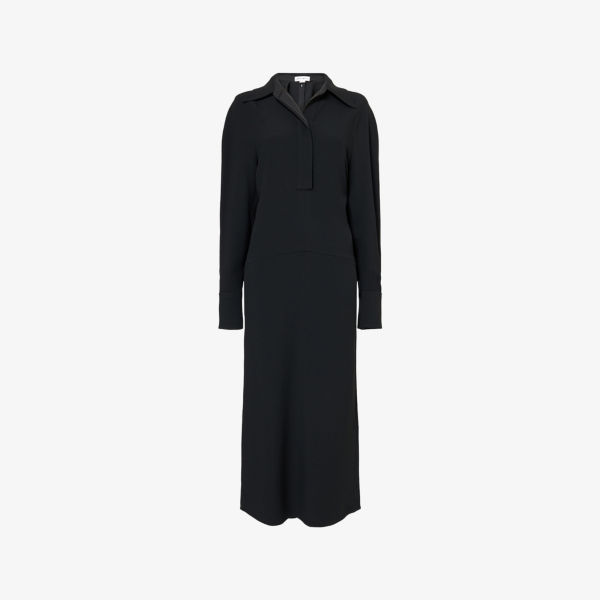 Платье миди с воротником-поло и сборками из эластичной ткани Victoria Beckham, черный
Платье миди с воротником-поло и сборками из эластичной ткани Victoria Beckham, черный