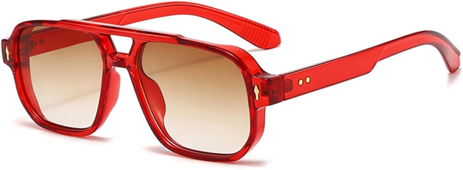 Винтажные мужские солнцезащитные очки с двойной перемычкой, модные очки с прозрачными линзами Ocean, женские солнцезащитные очки с заклепками, защита от УФ-излучения UV400 VVTWSSW, Red Tea Gradient
Винтажные мужские солнцезащитные очки с двойной перемычкой, модные очки с прозрачными линзами Ocean, женские солнцезащитные очки с заклепками, защита от УФ-излучения UV400 VVTWSSW, Red Tea Gradient