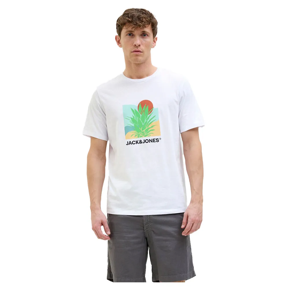 Футболка с коротким рукавом Jack & Jones Barbados, белый 
Футболка с коротким рукавом Jack & Jones Barbados, белый