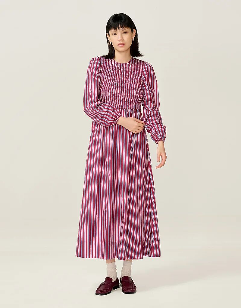 Платье миди Omnes Dresses в полоску с рукавами-баллонами синего и коричневого цветов
Платье миди Omnes Dresses в полоску с рукавами-баллонами синего и коричневого цветов