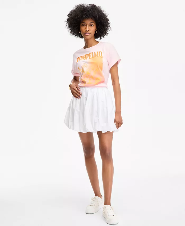 Женская мини-юбка с пузырьковым подолом из хлопка On 34th, белый 
Женская мини-юбка с пузырьковым подолом из хлопка On 34th, белый