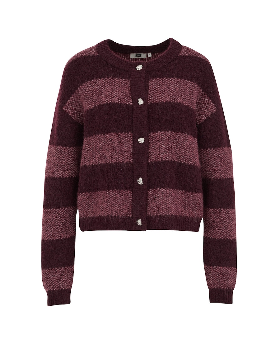 Вязаный кардиган WE Fashion, баклажановый
Вязаный кардиган WE Fashion, баклажановый