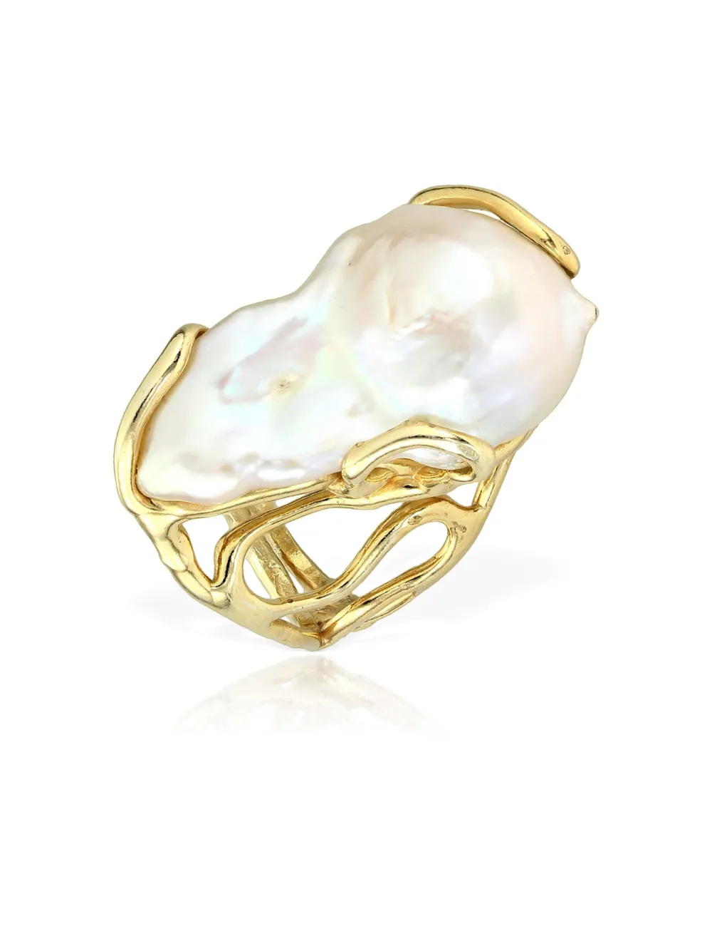 Кольцо из металла с жемчугом Obsidian, золотистый
Кольцо из металла с жемчугом Obsidian, золотистый