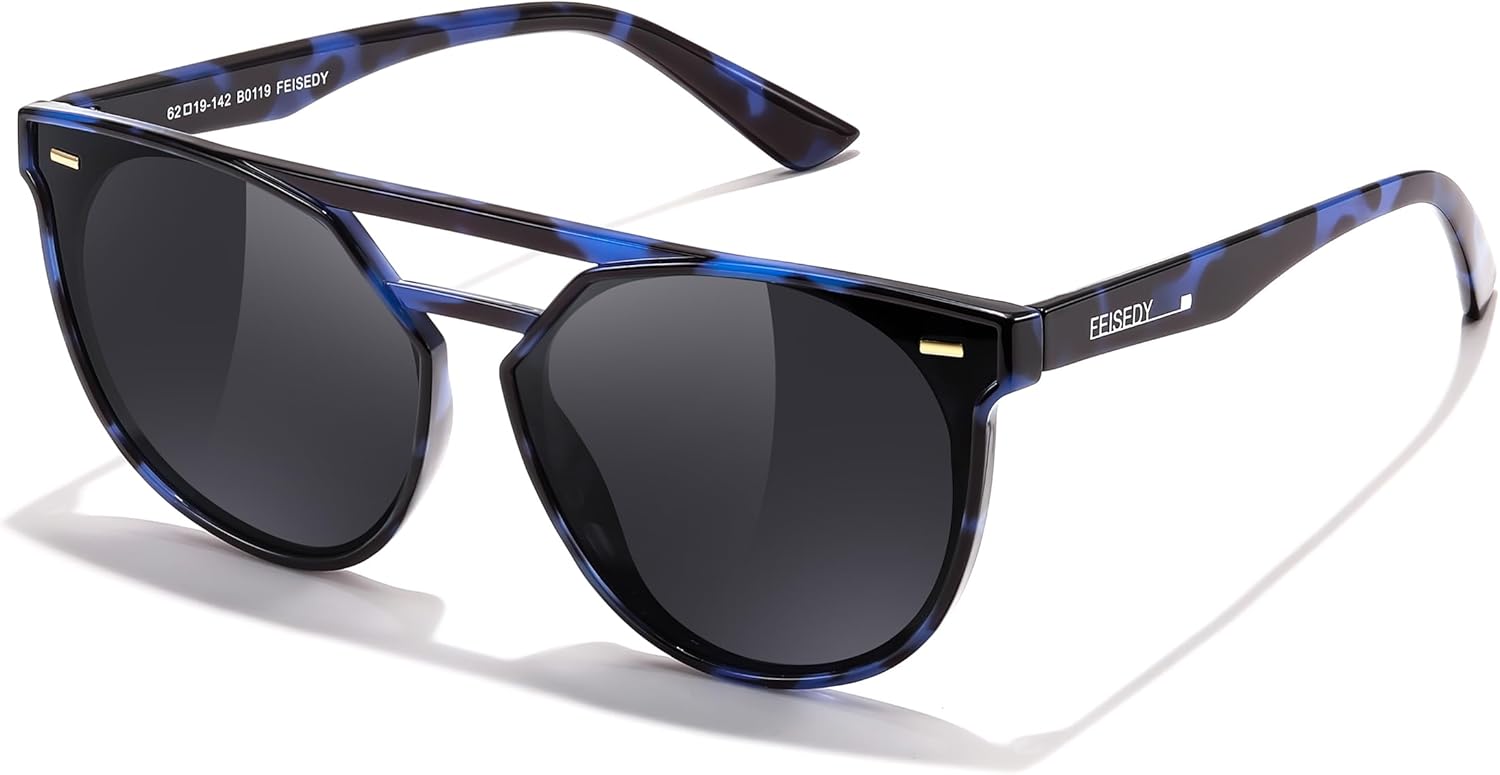 Женские солнцезащитные очки-авиаторы FEISEDY «кошачий глаз» — поляризованные, с защитой от УФ-излучения UV400, для вождения и путешествий, винтажный стиль, увеличенный размер, артикул B0119, 04 Blue Lropard - Grey
Женские солнцезащитные очки-авиаторы FEISEDY «кошачий глаз» — поляризованные, с защитой от УФ-излучения UV400, для вождения и путешествий, винтажный стиль, увеличенный размер, артикул B0119, 04 Blue Lropard - Grey