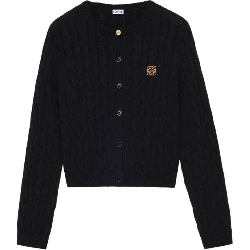 Кардиган с вышитым логотипом LOEWE, черный
Кардиган с вышитым логотипом LOEWE, черный