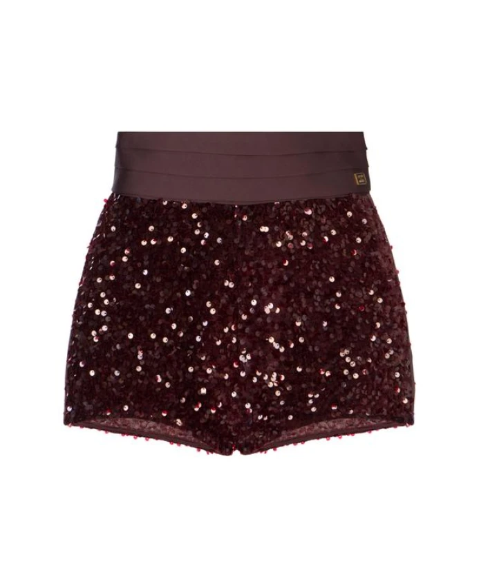 Шорты с пайетками Elisabetta Franchi, фиолетовый
Шорты с пайетками Elisabetta Franchi, фиолетовый