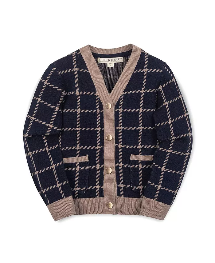 Органический кардиган-бойфренд с длинными рукавами для маленьких и больших девочек Hope & Henry, синий
Органический кардиган-бойфренд с длинными рукавами для маленьких и больших девочек Hope & Henry, синий