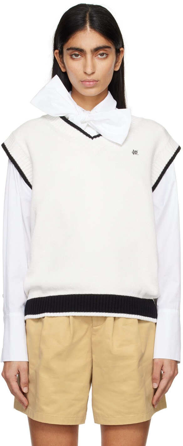 Белый жилет с v-образным вырезом Kimhēkim
Белый жилет с v-образным вырезом Kimhēkim