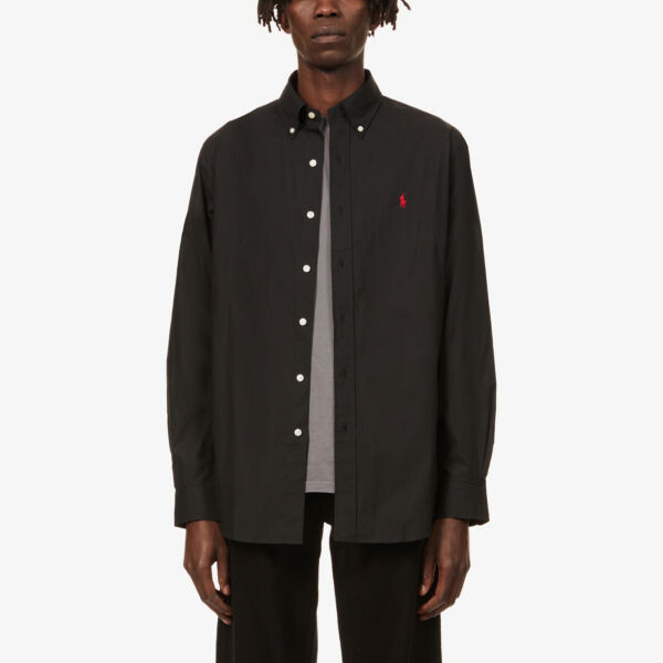 Рубашка индивидуального кроя из эластичного хлопкового поплина с длинными рукавами и вышитым логотипом Polo Ralph Lauren, черный
Рубашка индивидуального кроя из эластичного хлопкового поплина с длинными рукавами и вышитым логотипом Polo Ralph Lauren, черный