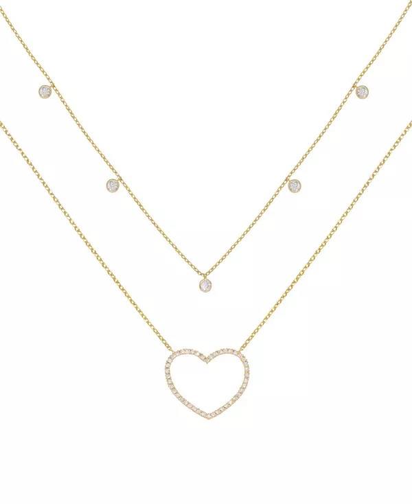 Многослойное ожерелье в форме кристального сердца, комплект из 2 шт. Ettika, gold
Многослойное ожерелье в форме кристального сердца, комплект из 2 шт. Ettika, gold