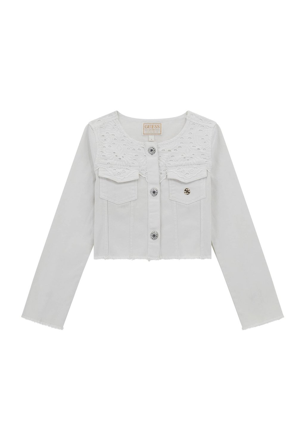 Джинсовая куртка BRODERIE ANGLAISE Guess, белый
Джинсовая куртка BRODERIE ANGLAISE Guess, белый
