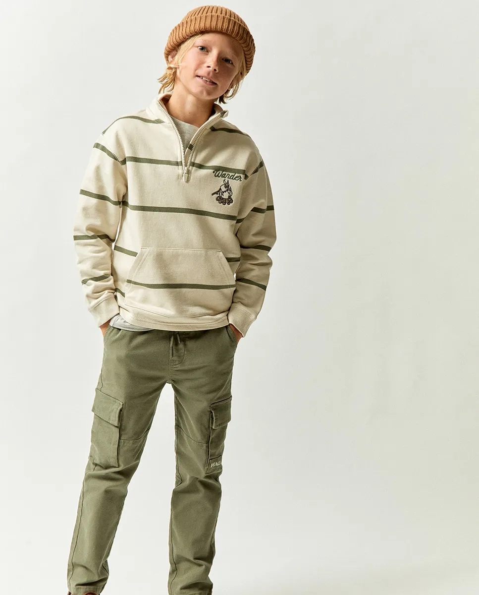 Толстовка в зеленую полоску Sfera
Толстовка в зеленую полоску Sfera