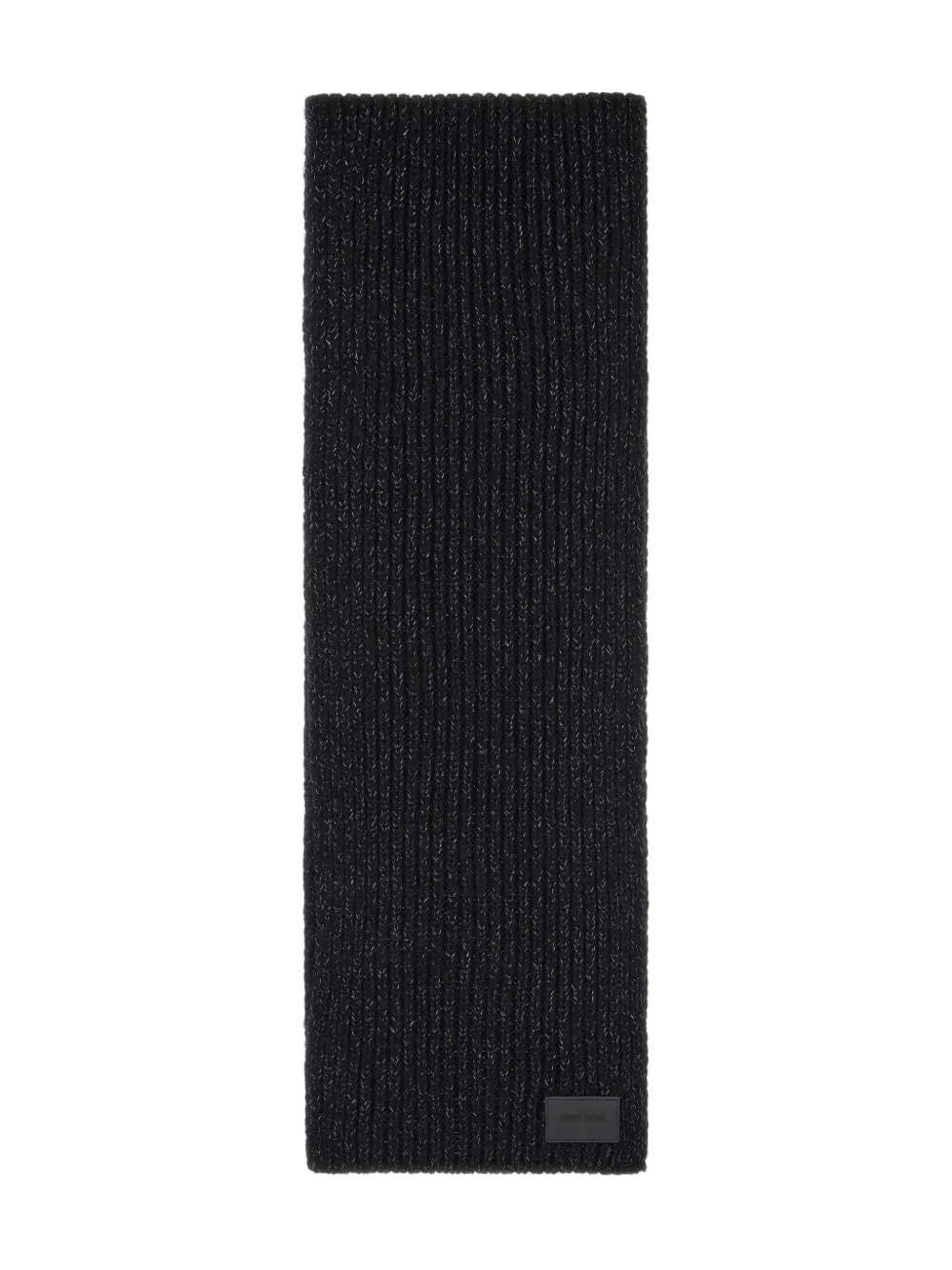 Шарф с логотипом Roberto Cavalli, черный 
Шарф с логотипом Roberto Cavalli, черный