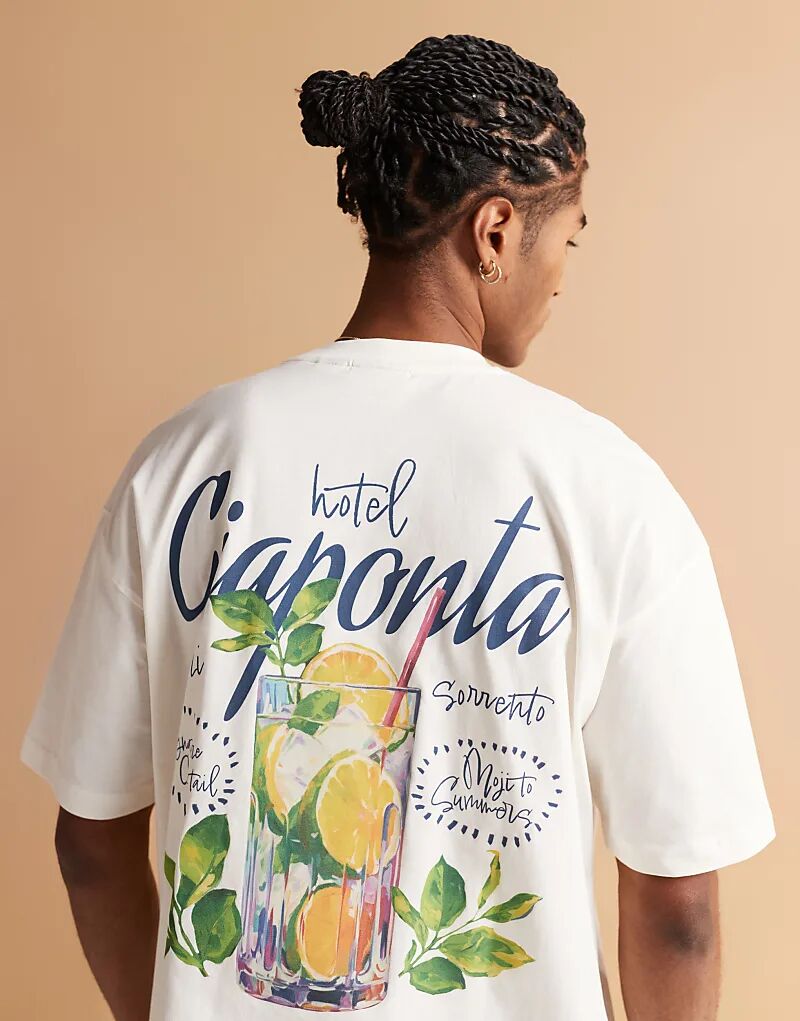 Футболка оверсайз ASOS DESIGN с летним принтом в кремово-белом цвете
Футболка оверсайз ASOS DESIGN с летним принтом в кремово-белом цвете