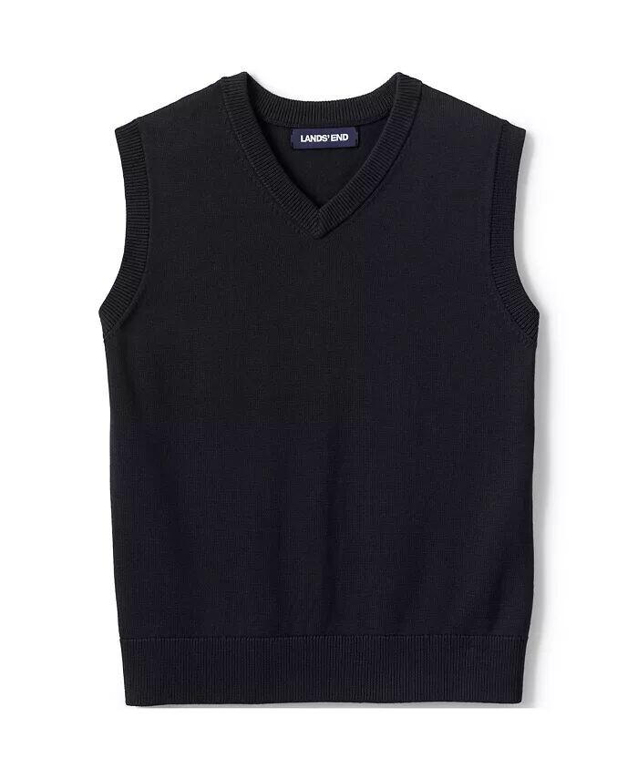 Школьная форма для девочек из хлопка и модала, тонкий свитер, жилет Lands' End, черный
Школьная форма для девочек из хлопка и модала, тонкий свитер, жилет Lands' End, черный