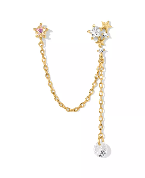 Двойная серьга с кристаллами в виде перекрещенных звезд Girls Crew, gold
Двойная серьга с кристаллами в виде перекрещенных звезд Girls Crew, gold