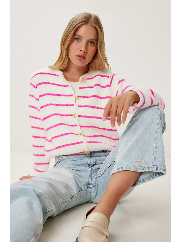 Happiness Istanbul Кардиган розово-белого цвета
Happiness Istanbul Кардиган розово-белого цвета