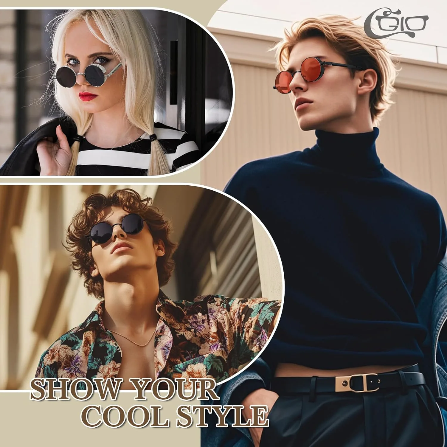 Солнцезащитные очки CGID в стиле ретро-стимпанк, круглые, поляризованные, для мужчин и женщин, с металлической оправой, защита UV400, E72, Black Grey & Gold Grey
Солнцезащитные очки CGID в стиле ретро-стимпанк, круглые, поляризованные, для мужчин и женщин, с металлической оправой, защита UV400, E72, Black Grey & Gold Grey