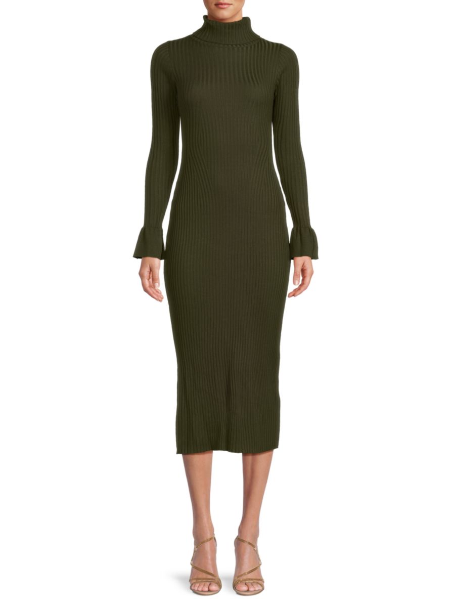 Платье миди с рукавами-колокольчиками и рубчиком Bebe, цвет Hunter Green
Платье миди с рукавами-колокольчиками и рубчиком Bebe, цвет Hunter Green