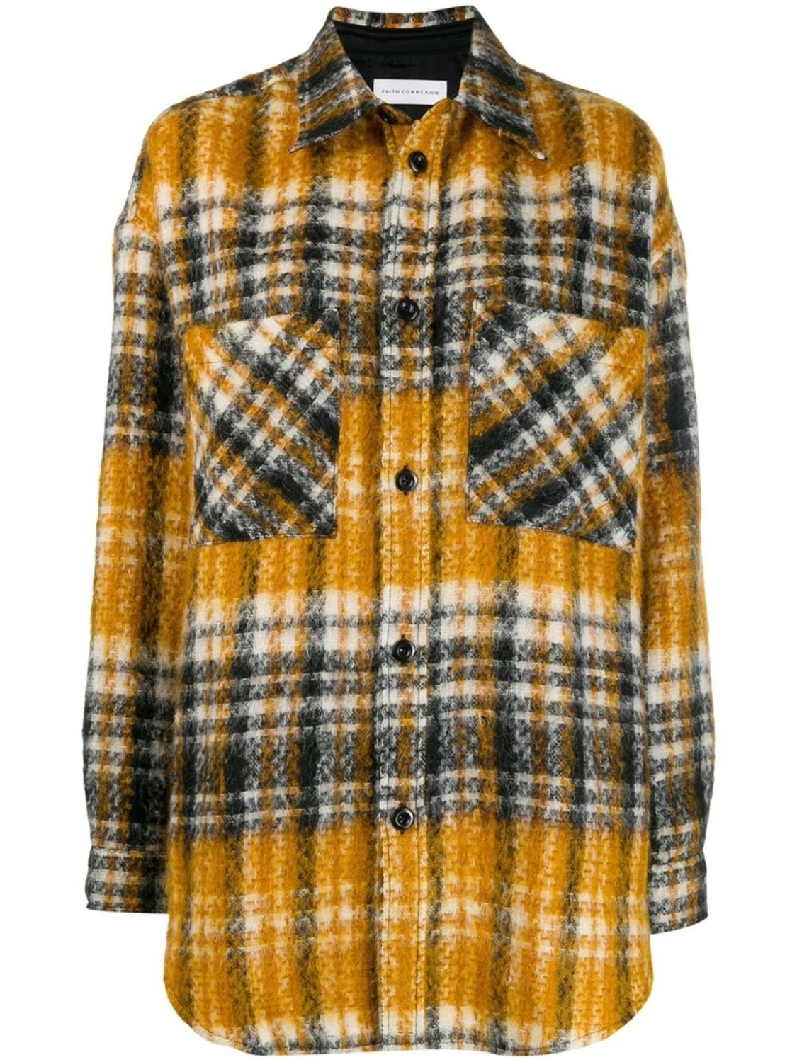 Faith Connexion клетчатая рубашка оверсайз, черный
Faith Connexion клетчатая рубашка оверсайз, черный